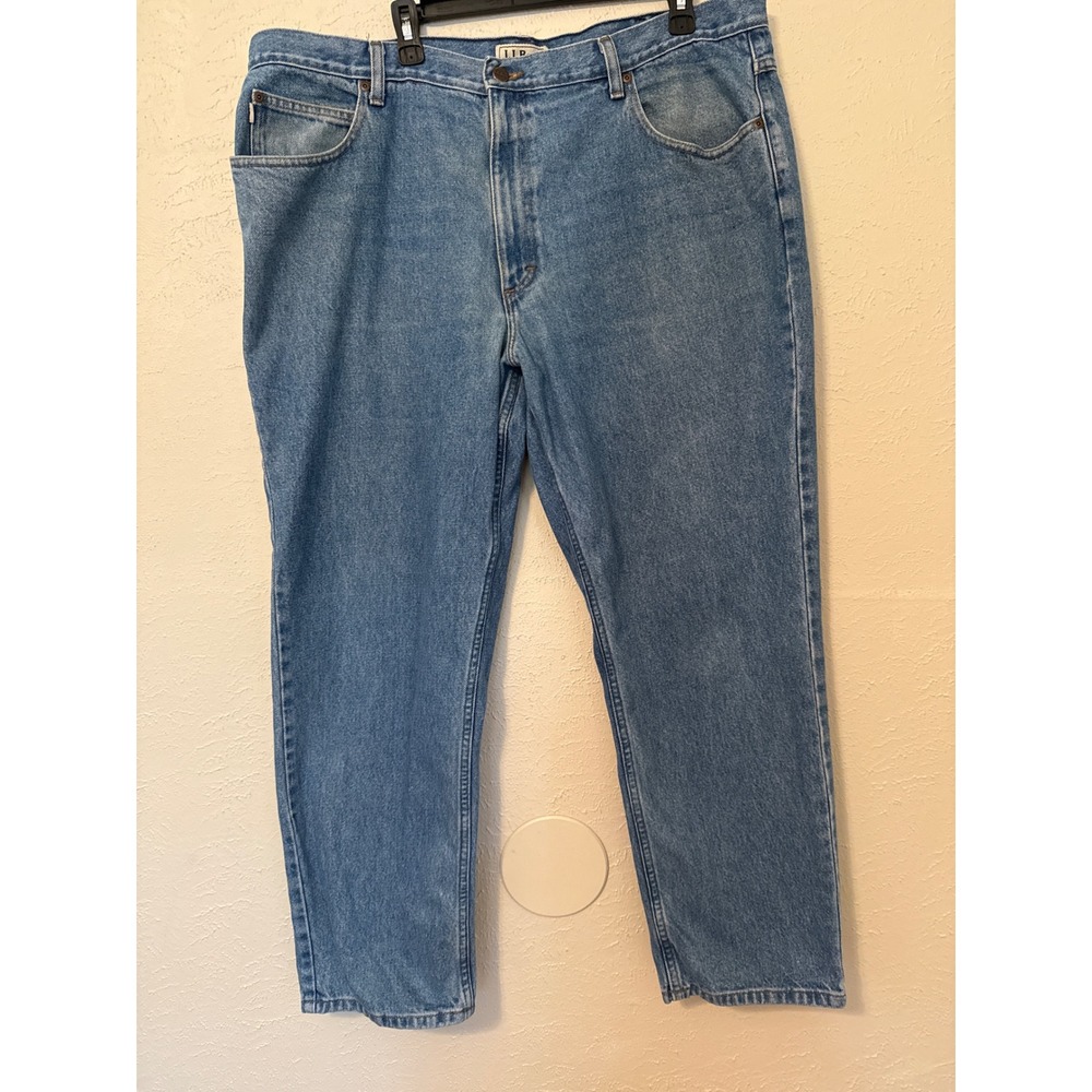 LL Bean Classic Fit Jeans Mens 42x30 Blue Medium Wash 100% Cotton Denim 0U685
